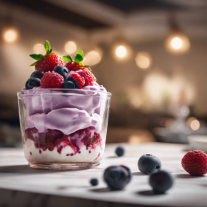 Triple Berry YoCream No-Fat Frozen Yogurt Sundae's Image