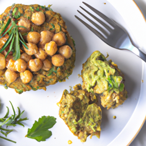 Vegan Chickpea Cakes with Avocado's Image