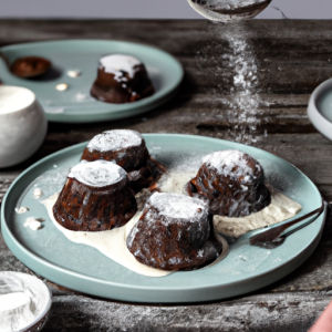 Vegan Chocolate Lava Cakes with Coconut Whipped Cream's Image