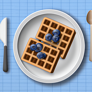 Whole Wheat Waffle with Blueberries Combo's Image